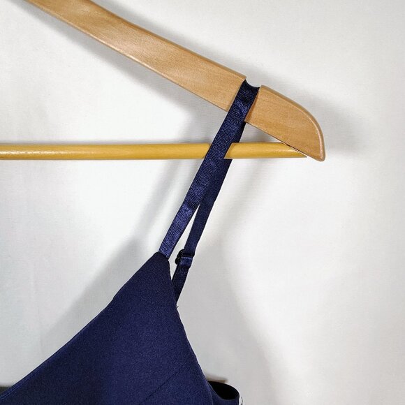 bebe Women's XS Navy Adjustable Spaghetti-Strap Mini Dress NWT - Picture 3 of 9